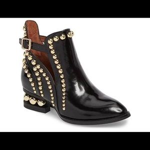 Jeffery Campbell studded gold boots